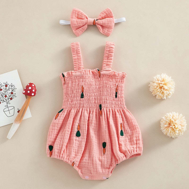 Baby/Toddler Girls' Summer Onesie & Headband 2pc Set