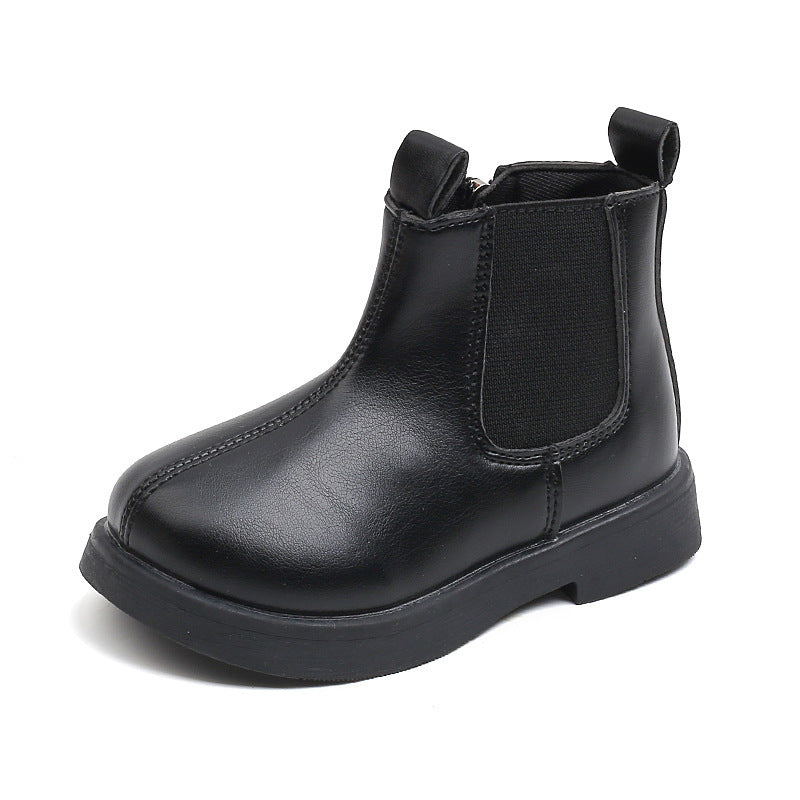 Children's Fleece-lined Warm Martin Boys' Low-top Leather Boots