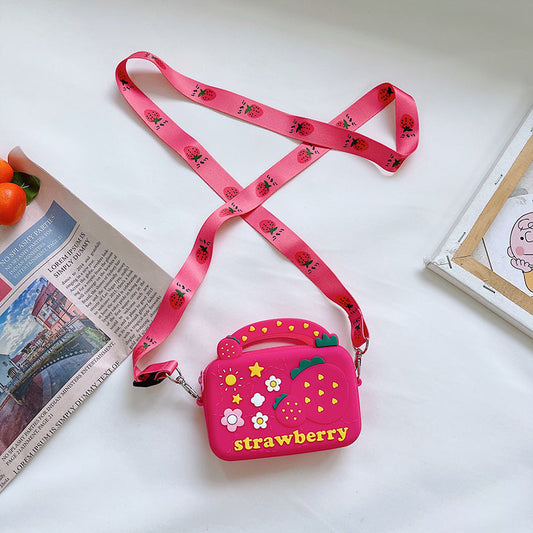 Silicone Children's Change Portable Crossbody Fruit Donut Shoulder Bag