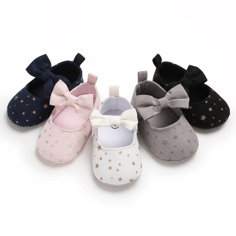 Toddler Female Shoes 0-1 yrs, Baby Princess Shoes Small Star Non-slip Shoes