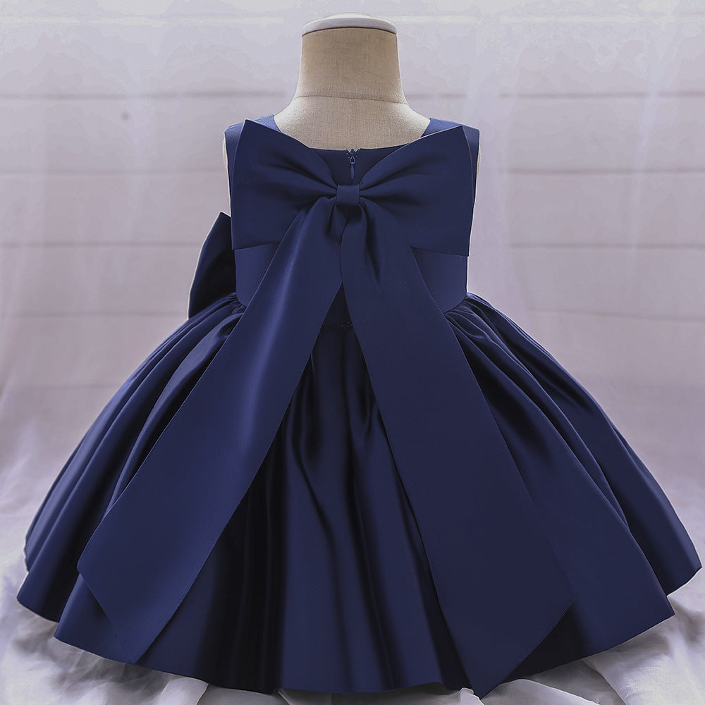 Birthday Dress Big Bow Flower Girl Wedding Party Dress