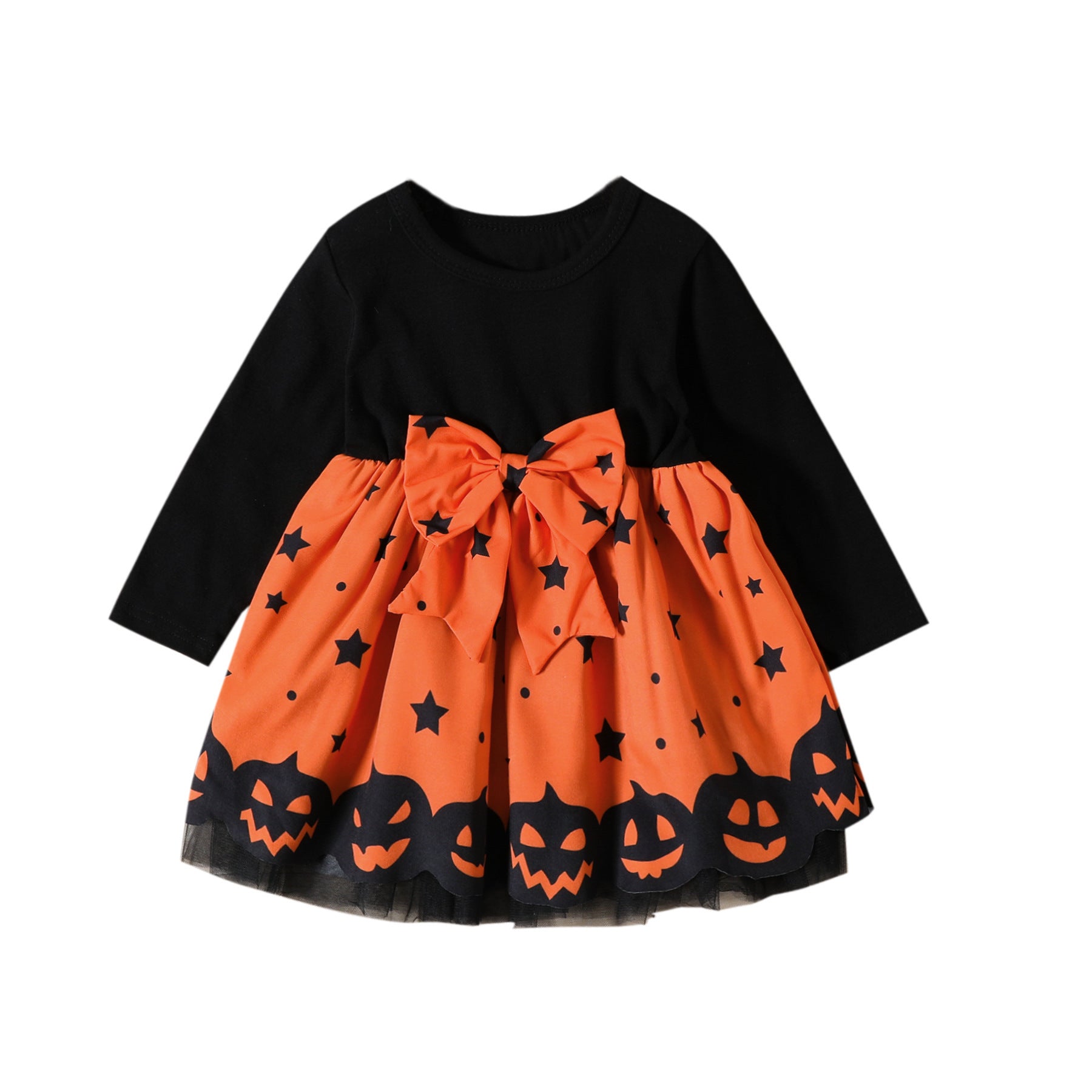 Halloween Girls' Long Sleeve Mesh Dress