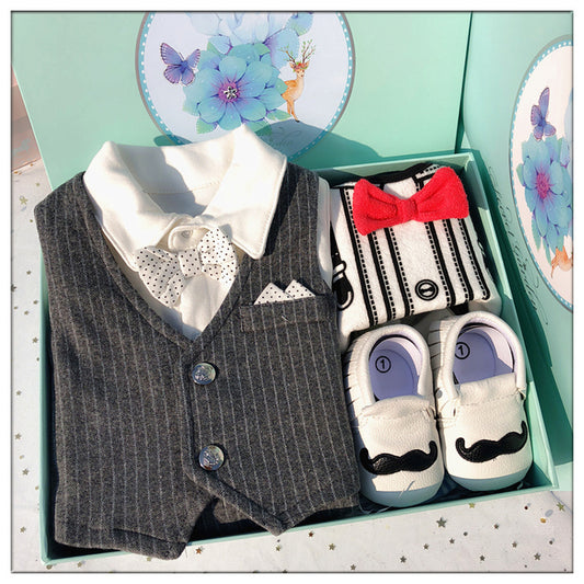 Baby Boy Gift Box Set Romper, Shoes & Socks 0-12mths Great Gift Idea