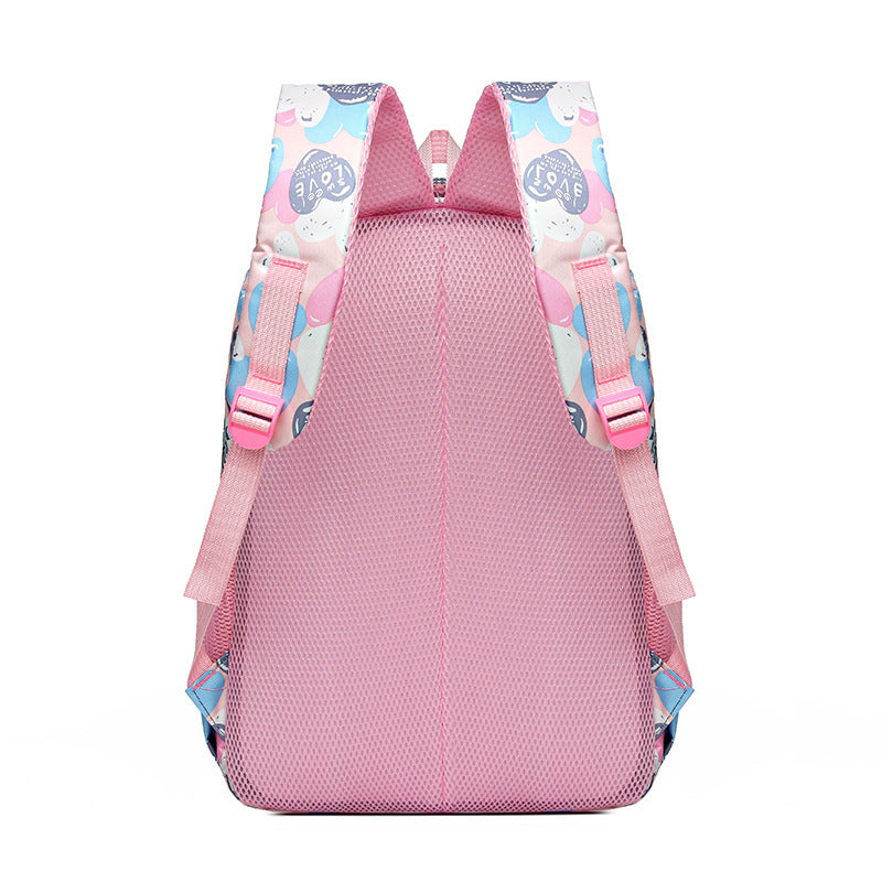 Girls' Student Schoolbag, Portable Burden Alleviation Large Capacity Backpack