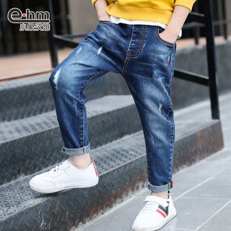 Boys' Denim Trousers, New Style, Big Kid Trousers,