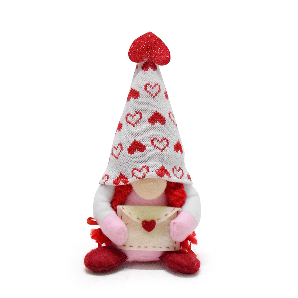 Valentine's Day Faceless Doll Gnome Love Rudolf Doll Decorations