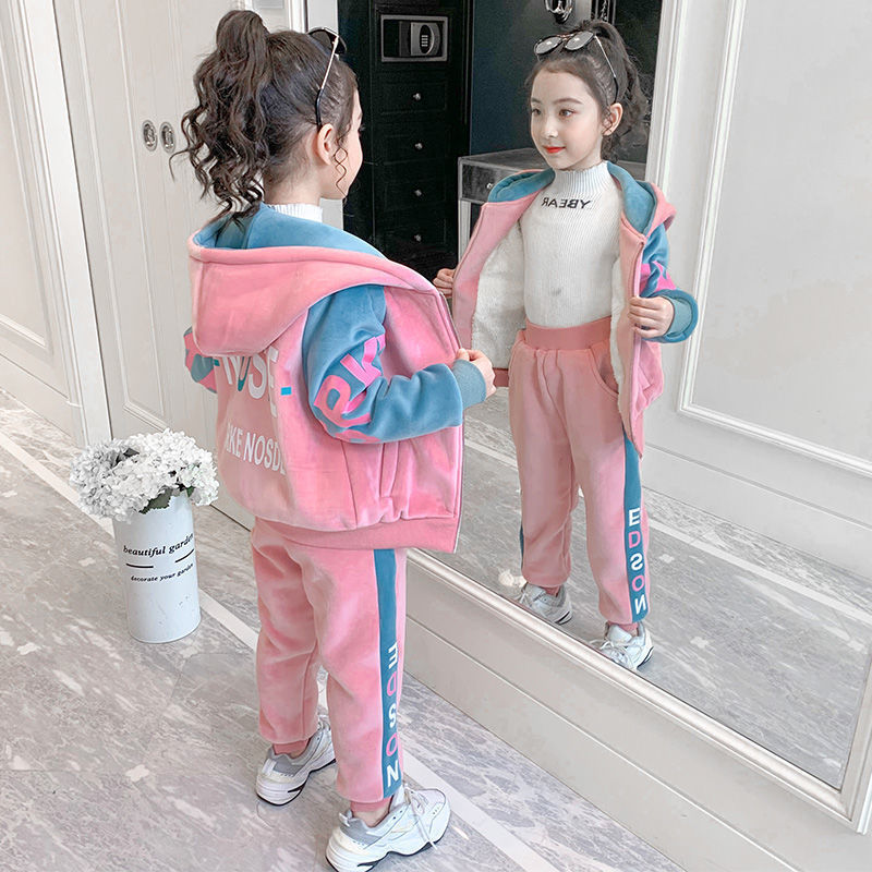 Girls' Golden Velvet Winter 2pc Set