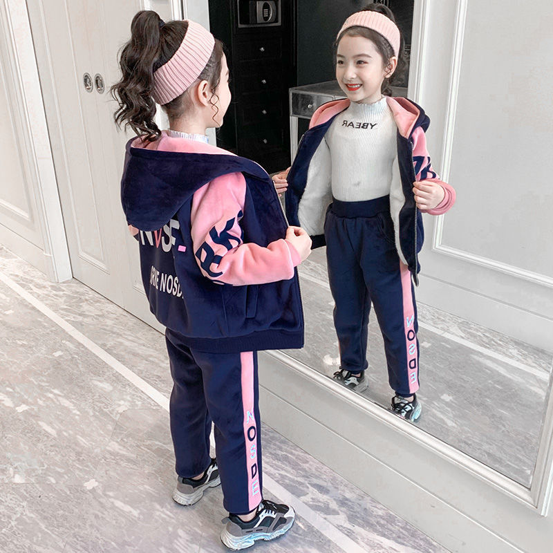 Girls' Golden Velvet Winter 2pc Set