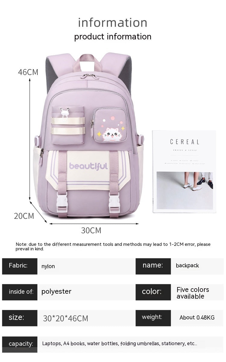 Large Capacity School Backpack For Primary School Girls