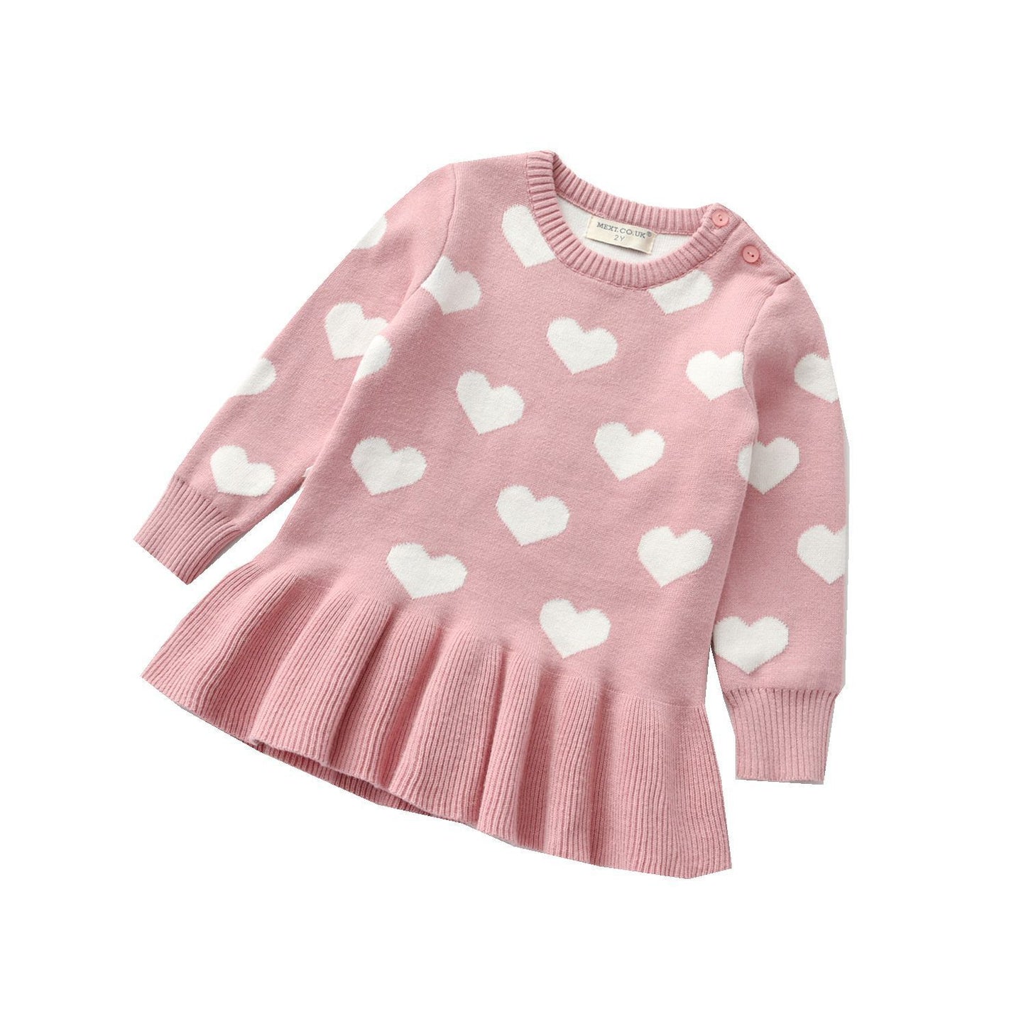 Girls' Winter Heart Sweater, Valentine's Top