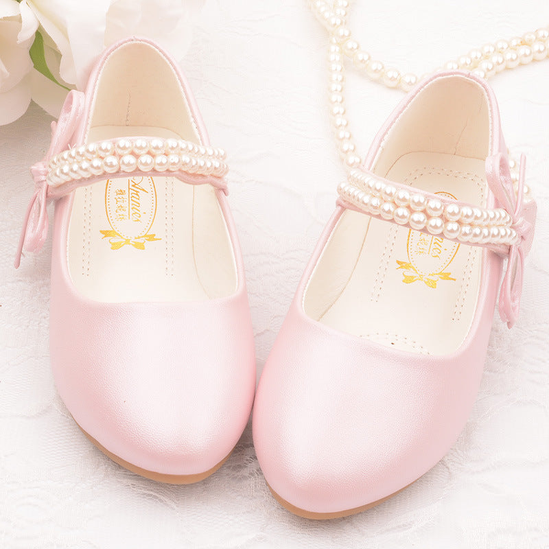 Girls' Formal Flat Leather Shoes