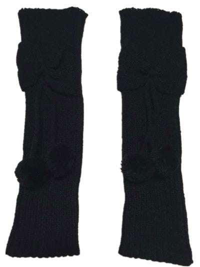 Bow Hanging Ball Foot Sock Kneecap Wool Leg Gaurd Set
