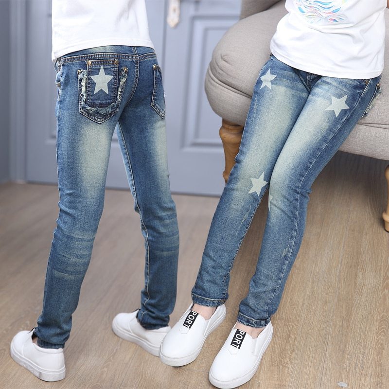 Girls' Mid-rise Stretch Jeans