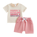 Baby Girl Letter Print Short-sleeve Summer Set