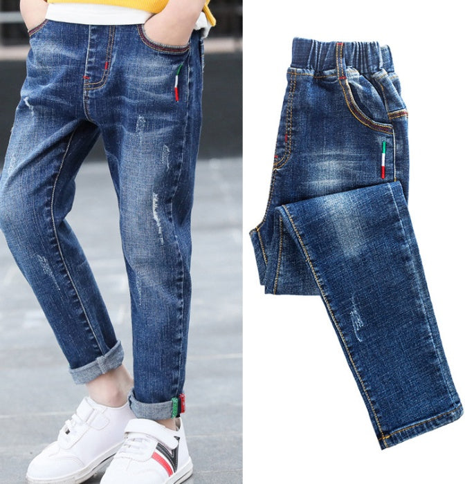 Boys' Denim Trousers, New Style, Big Kid Trousers,