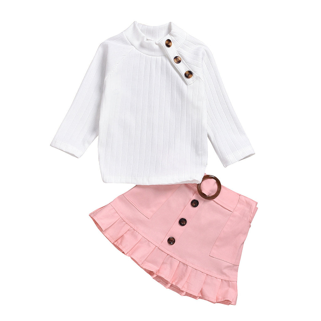 Pure Cotton Pit Stripe Girls' 2pc Suit