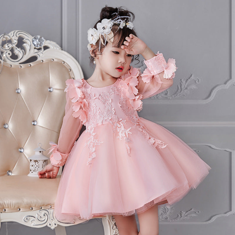 Girls' Long-sleeved Princess Dress