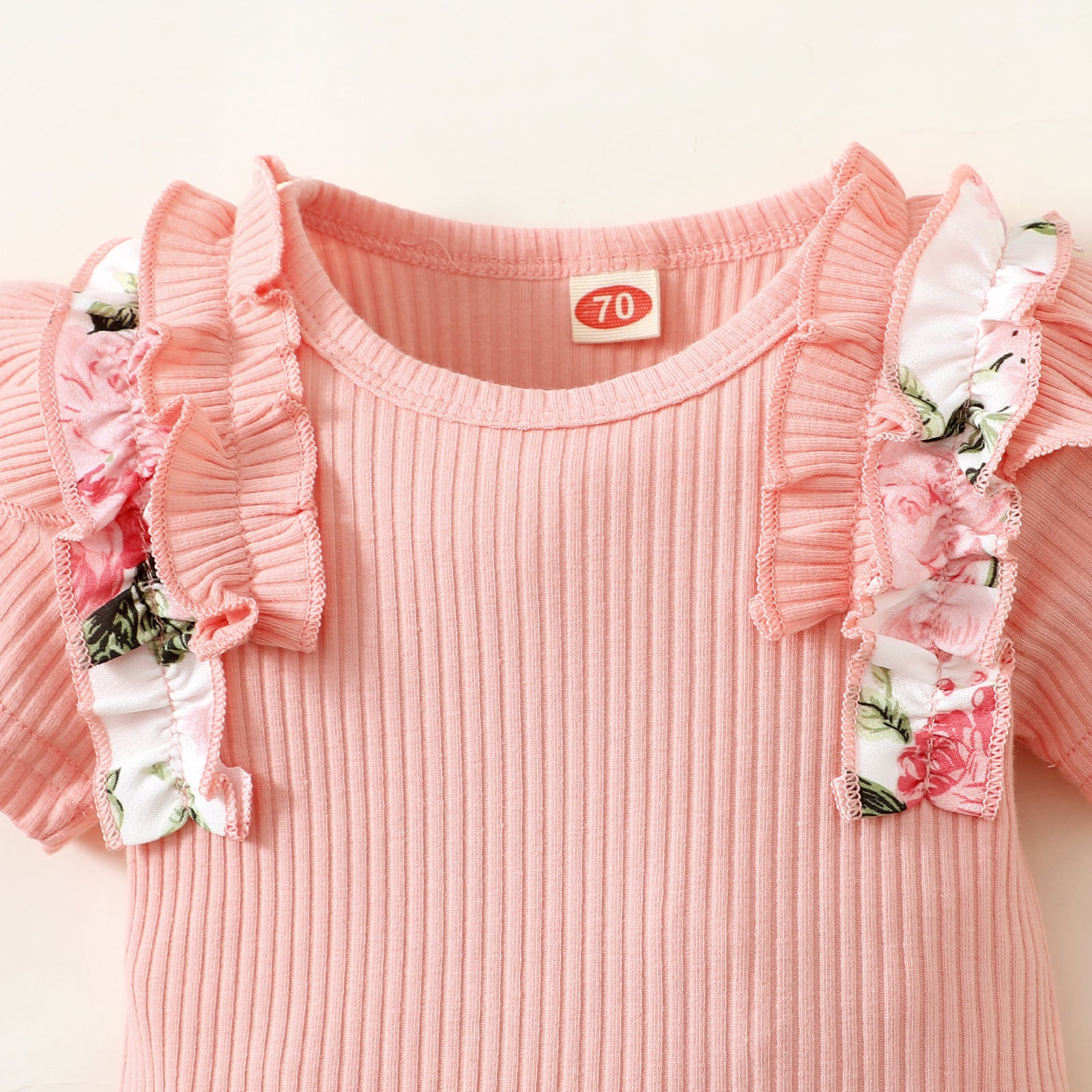 Baby/Toddler Sunken Stripe Cotton And Printed Shorts Plus Belt Fashion Style