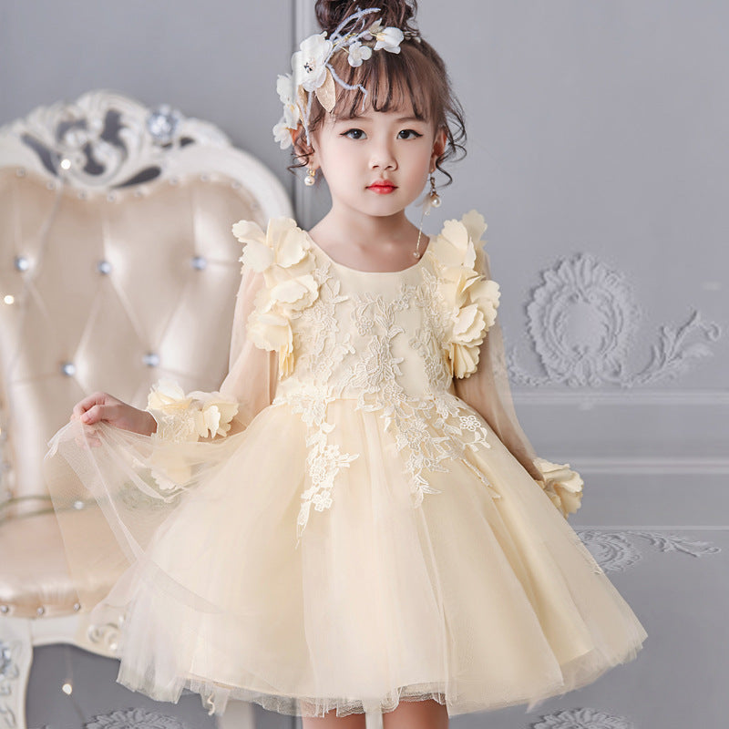 Girls' Long-sleeved Princess Dress