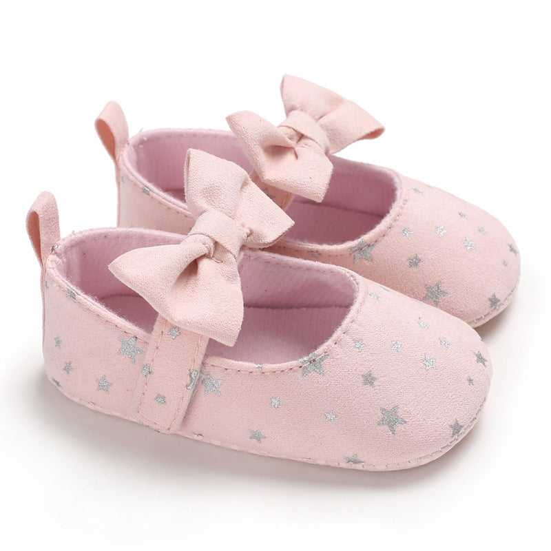 Toddler Female Shoes 0-1 yrs, Baby Princess Shoes Small Star Non-slip Shoes