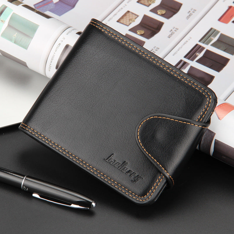 Casual Men's Horizontal Zipper Buckle Wallet, Gift For Dad