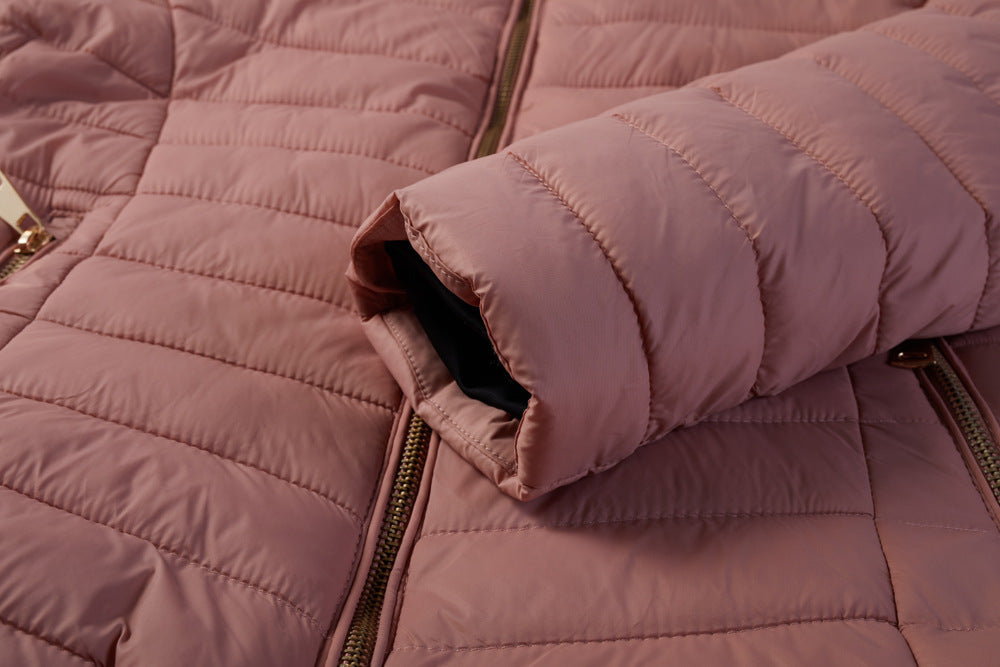 Women's Faux Fur Collar Cotton Hooded Puffer Jacket