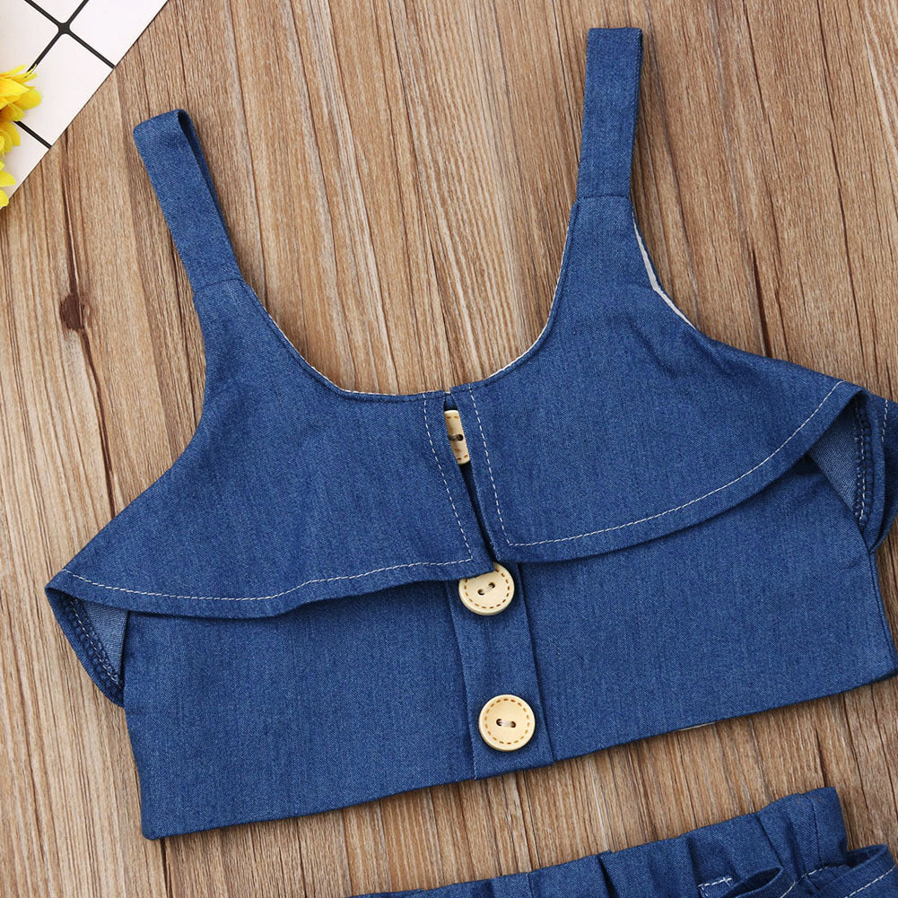 Children's Toddler Summer Clothing, Girls' Skirt or Short's 2pc Set
