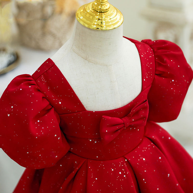 Baby Zhuazhou Umbrella Red Princess Dress