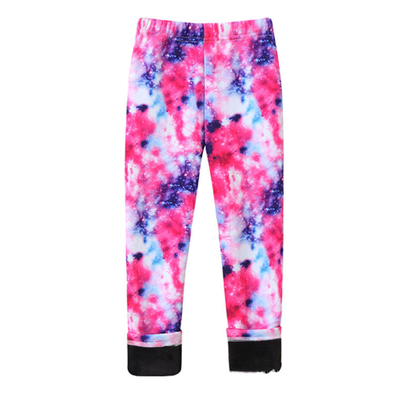 Girl's leggings, color wash.