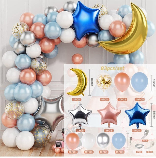 Blue Pink Gender Reveal Theme Arch Balloon Garland Set