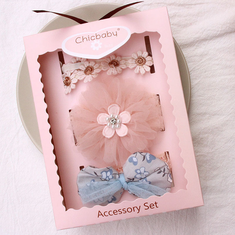 Baby Girl Bow Hair Band Gift Set