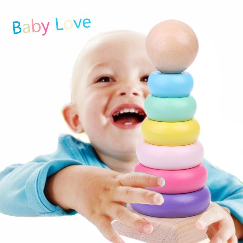 Rainbow Stacking Ring Tower