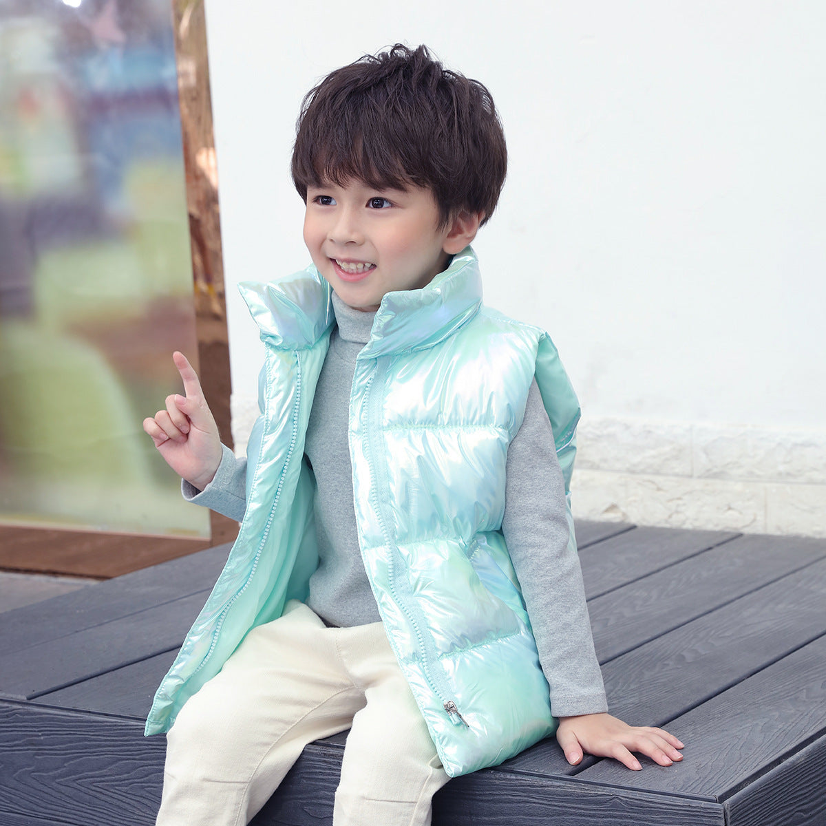 Down Cotton Vest, Spring or Winter Warm Vest For Boys or Girls