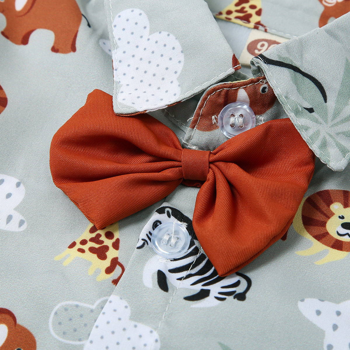 Children's Short-sleeved Shorts Shirt Suit