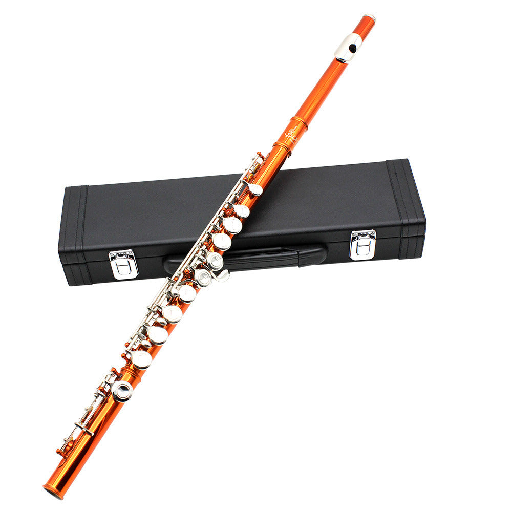 Flute 16 Holes Flute C Key White Copper Tube Body Leather Box Suitable For Beginners