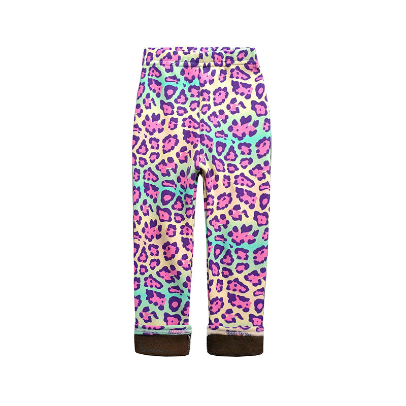 Fleece-lined Thermal Leggings For Girls