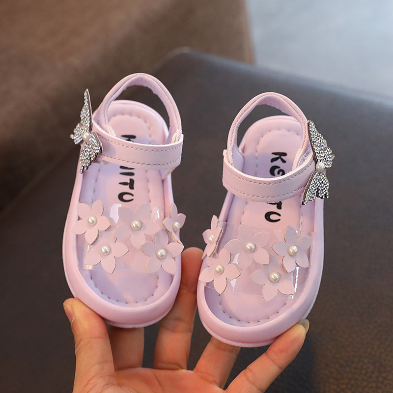 Baby/Toddler Girls' Princess Sandals, Non-slip Soft-soled Children's Shoes