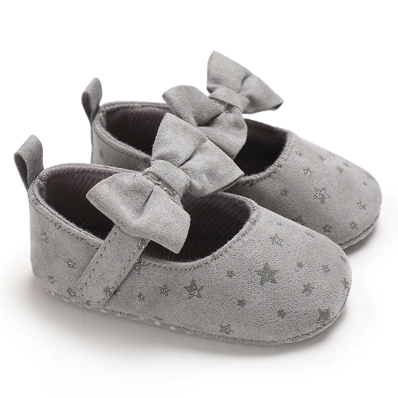 Toddler Female Shoes 0-1 yrs, Baby Princess Shoes Small Star Non-slip Shoes