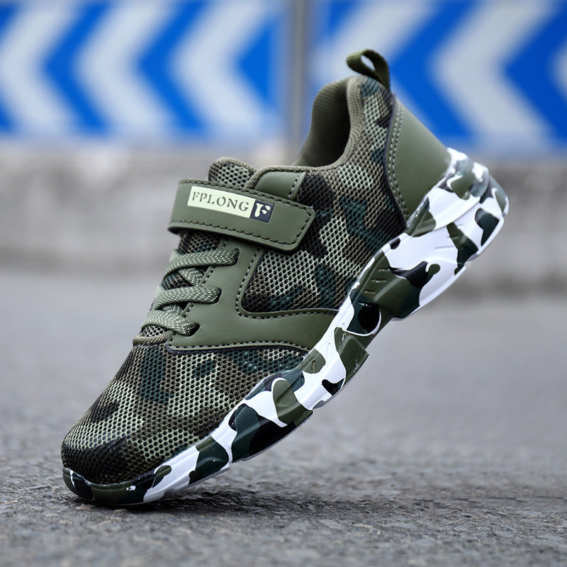 Children's Camo Shoes, Light Sports Shoes, Soft Bottom