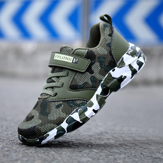 Children's Camo Shoes, Light Sports Shoes, Soft Bottom