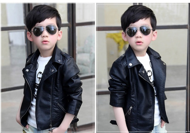 Boys' PU Leather Jacket