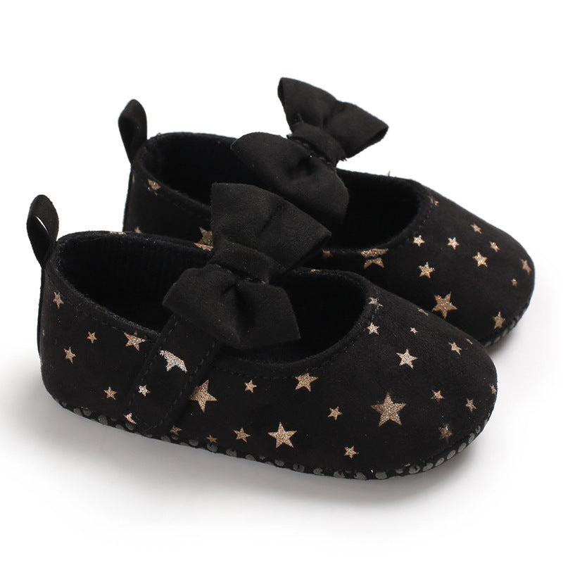 Toddler Female Shoes 0-1 yrs, Baby Princess Shoes Small Star Non-slip Shoes