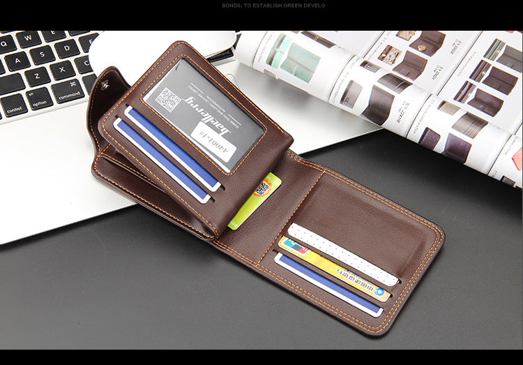 Casual Men's Horizontal Zipper Buckle Wallet, Gift For Dad