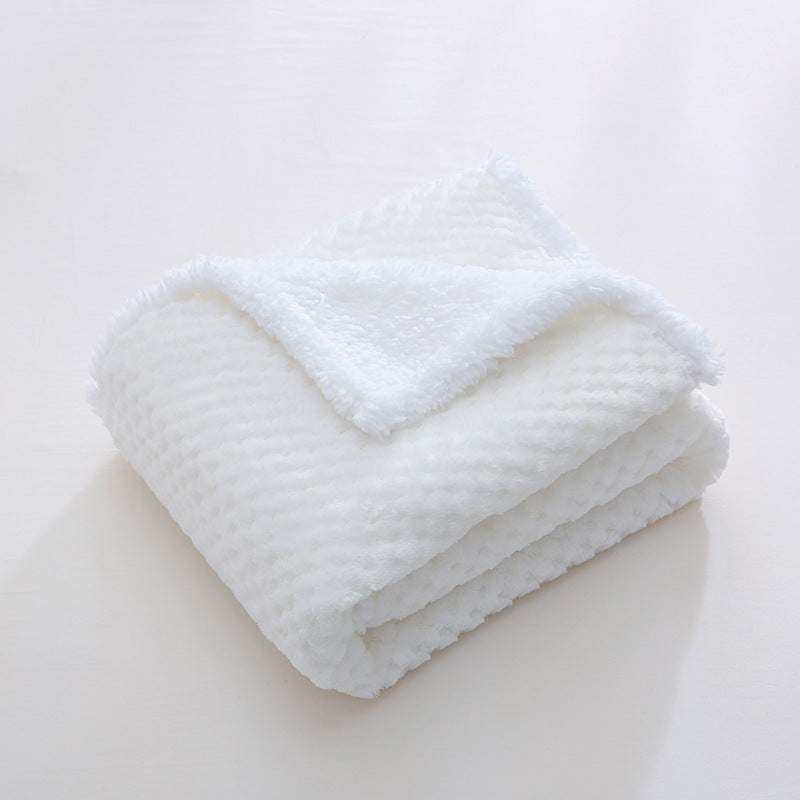 Autumn & Winter Double-layer Thickened Baby Lambswool Thermal Blanket