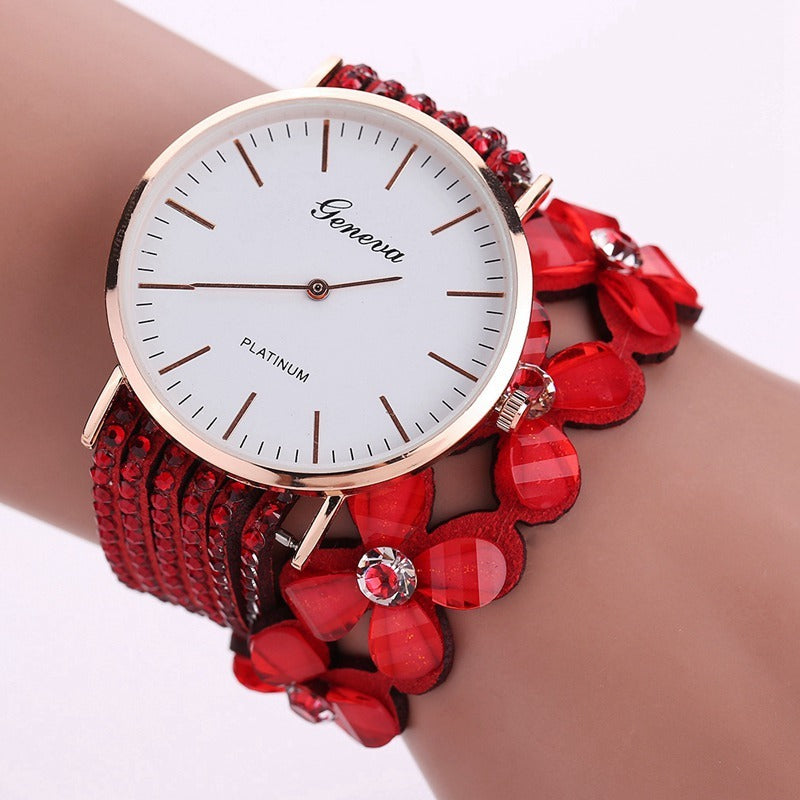 Women's Dress Elegant Quartz Bracelet Ladies Watch Crystal Diamond Wrist Watch, Gift For Mon