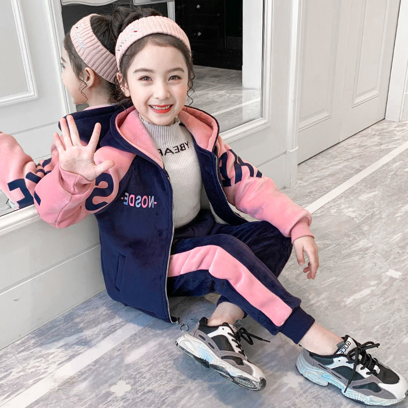 Girls' Golden Velvet Winter 2pc Set