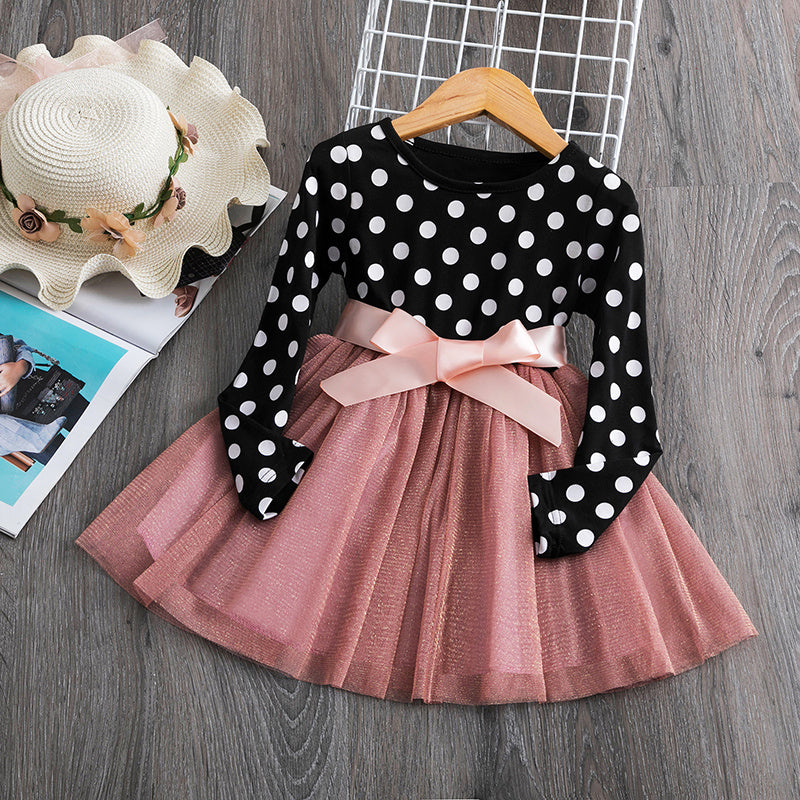 Western-style print princess dress
