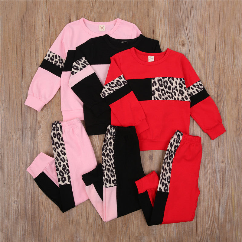 Cotton Leopard Print Tracksuits