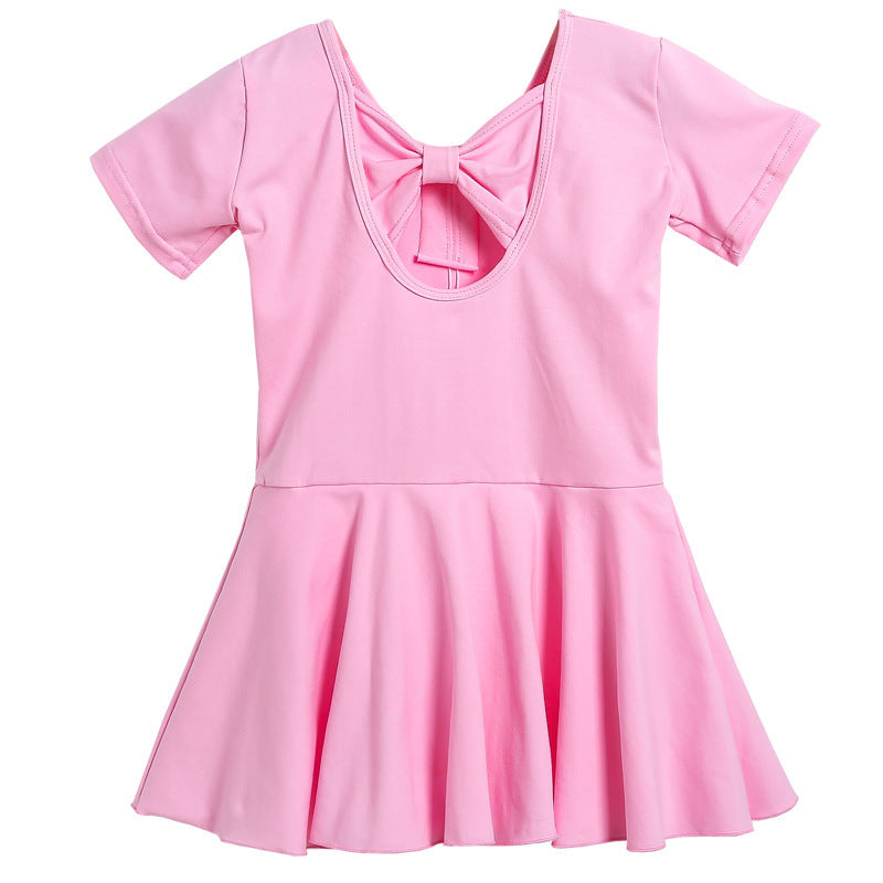 Children Dance Clothing Summer Short-sleeved Girls Dance Skirt Children Ballet Dance Dress