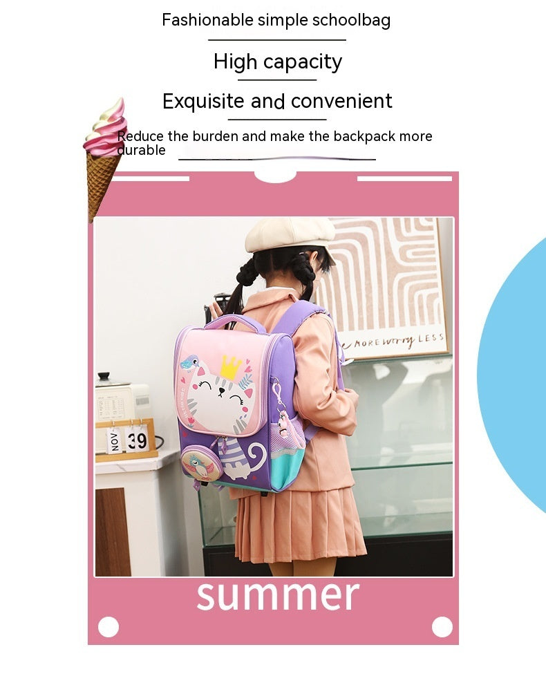 Children's Schoolbag Cartoon Dinosaur Space Backpack